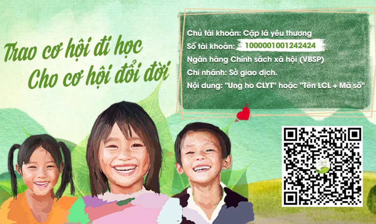 CÁCH THỨC ỦNG HỘ QUỸ CẶP LÁ YÊU THƯƠNG